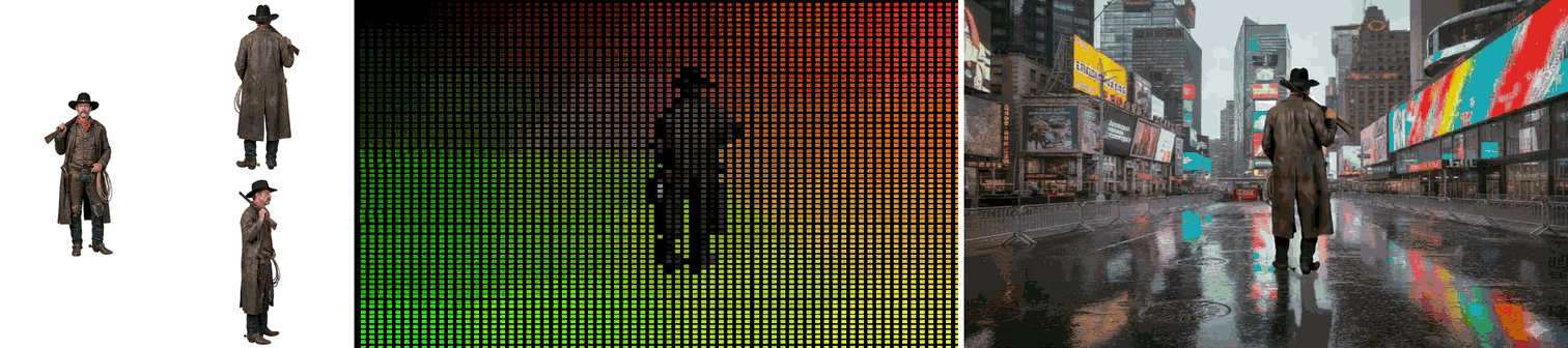 Cowboy across scene 1