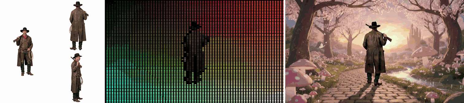 Cowboy across scene 2